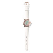 Groene Thee Blad AI-kunst  Horloge (Bandje)