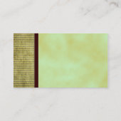 Groene Thee Custom Visitekaartje (Achterkant)