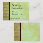 Groene Thee Custom Visitekaartje (Voorkant / Achterkant)