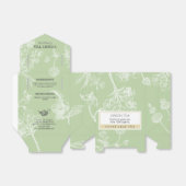 Groene thee - losse blad thee verpakking kleine do bedankdoosjes (Uitgevouwen)