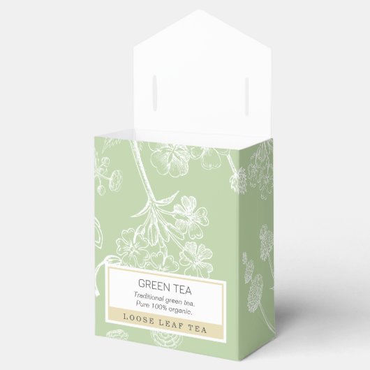 Groene thee - losse blad thee verpakking kleine do bedankdoosjes (Geopend)