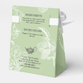 Groene thee - losse blad thee verpakking kleine do bedankdoosjes (Achterkant)