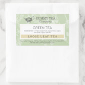 Groene Thee - Losse Leaf Thee Label Sticker (Tas)