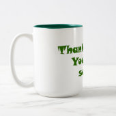 Groene thee proost: Dank je wel Matcha Tweekleurige Koffiemok (Links)