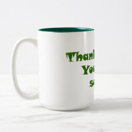 Groene thee proost: Dank je wel Matcha Tweekleurige Koffiemok