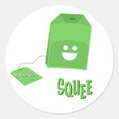 Groene Thee Squee Bag Sticker (Voorkant)