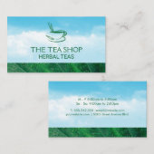Groene Thee | Wolken en Blad Visitekaartje (Voorkant / Achterkant)