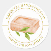 Groene Thee Zeep Label (Voorkant)