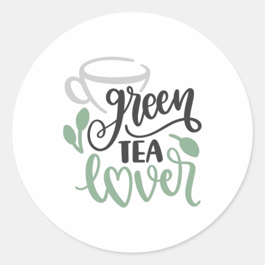 Groene-theebril Ronde Sticker (Voorkant)
