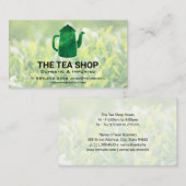 groene theeketel | Tea Plant Fields Visitekaartje (Voorkant / Achterkant)