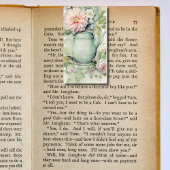 Groene theepot Bloemen Vouwen Bladwijzer Bookmarke Visitekaartje