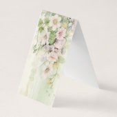 Groene theepot Bloemen Vouwen Bladwijzer Bookmarke Visitekaartje (Achterkant)