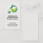 groene theepot | Japanse papierstructuur Visitekaartje (Voorkant / Achterkant)