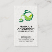 groene theepot | Japanse papierstructuur Visitekaartje (Voorkant)