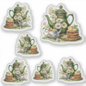 Groene theepotten sticker (Voorkant)