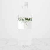 Groene Thema Botanische Trouw Waterfles Etiket (Achterkant)