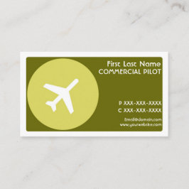 Groene thema pilot eenvoudige visitekaartjes