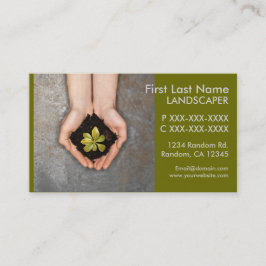 Groene thema tuinarchitect plant visitekaartjes