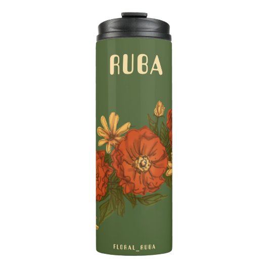 Groene thermische tumbler thermosbeker (Voorkant)