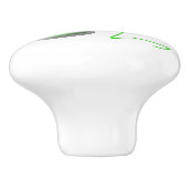 Groene thread met Naaldnaaiderdecor Keramische Knop (Zijkant)