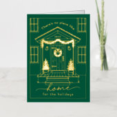 Groene Thuis voor de Feestdagen Makelaar Kerstmis  (Voorkant)