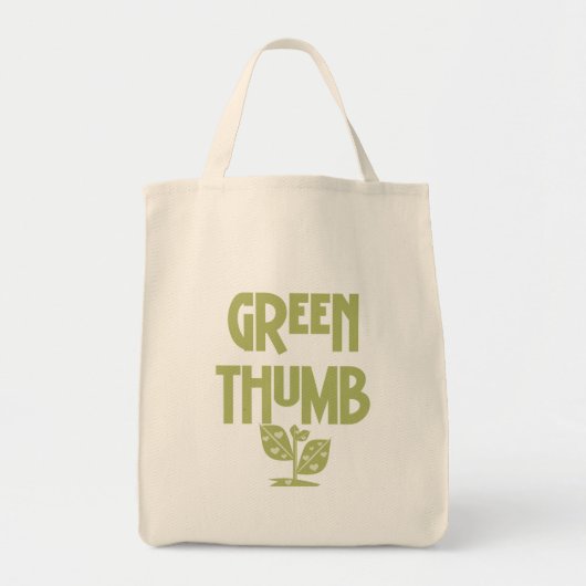 Groene Thumb Gardening T-shirts en cadeautjes Tote Bag (Voorkant)