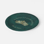 Groene Tiara kroon Elegante Quinceanera Papieren Bordje (Gekanteld)