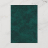 Groene Tiara kroon QR RSVP Quinceanera Informatiekaartje (Achterkant)