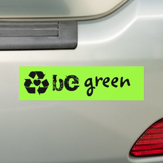 groene ticker bumpersticker (Op auto)