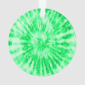 Groene Tie Dye Custom Puppy Dog Foto Ornament (achterkant)