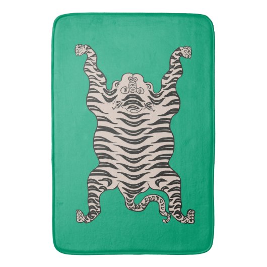 Groene tijger badmat (Voorkant Verticaal)