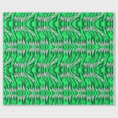 Groene Tijger Dier Huid Patroon Ontwerp Cadeaupapier (Vlak)