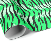 Groene Tijger Dier Huid Patroon Ontwerp Cadeaupapier (Rol Hoek)
