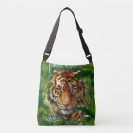 Groene tijger - Oerwoud Natuur in het wild Crossbody Tas