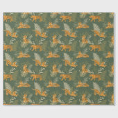 Groene Tijger Oerwoud Safari Wrapping Paper Roll Cadeaupapier (Vlak)