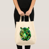 Groene tijgerkop - Tijger Canvas tas (Voorkant (product))