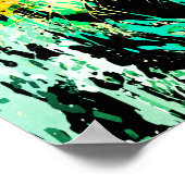 Groene tijgerkoptekening - grotere Poster afdrukke (Hoek)