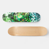 Groene tijgerskateboard - Groene tijgertekening Persoonlijk Skateboard (Horizontaal)