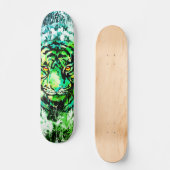 Groene tijgerskateboard - Groene tijgertekening Persoonlijk Skateboard (Voorkant)