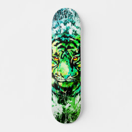 Groene tijgerskateboard - Groene tijgertekening Persoonlijk Skateboard