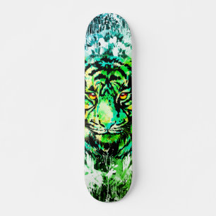 Groene tijgerskateboard - Groene tijgertekening Persoonlijk Skateboard