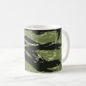 Groene tijgerstreep Camo Pattern Koffiemok (Voorkant rechts)