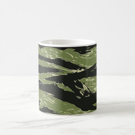 Groene tijgerstreep Camo Pattern Koffiemok (Center)