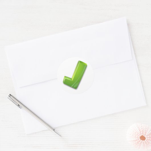 Groene Tik Sticker (Envelop)