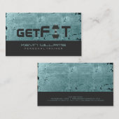 Groene Tint  Grunge Textuur Fitness Trainer Visitekaartje (Voorkant / Achterkant)