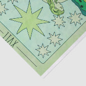 Groene tint tarotkaartenster XVII grote arcana Tissuepapier (Detail)