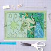 Groene tint tarotkaartenster XVII grote arcana Tissuepapier (Craft)