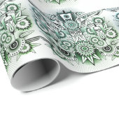 Groene Tint voor proefontwerp Cadeaupapier (Rol Hoek)