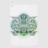 Groene Tint voor proefontwerp Golfhanddoek (Voorkant)