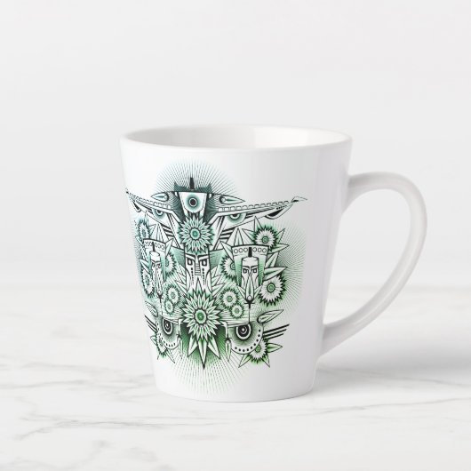 Groene Tint voor proefontwerp Latte Mok (Rechts)
